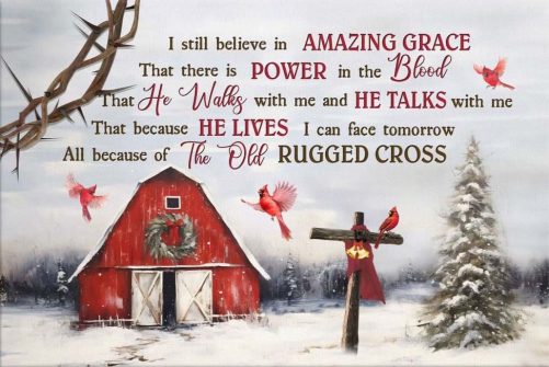 I Still Believe In Amazing Grace Christmas Wall Art Canvas copy