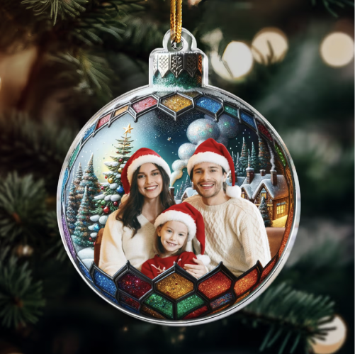 Personalized Christmas Ornament Custom Photo Christmas Gift