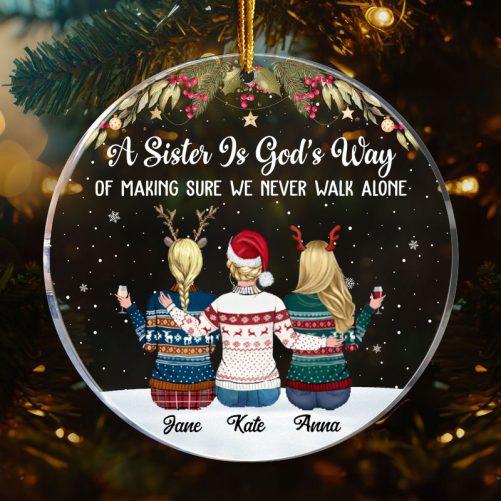Personalized Christmas Ornament We Never Walk Alone Christmas Gift For Best Friend 1