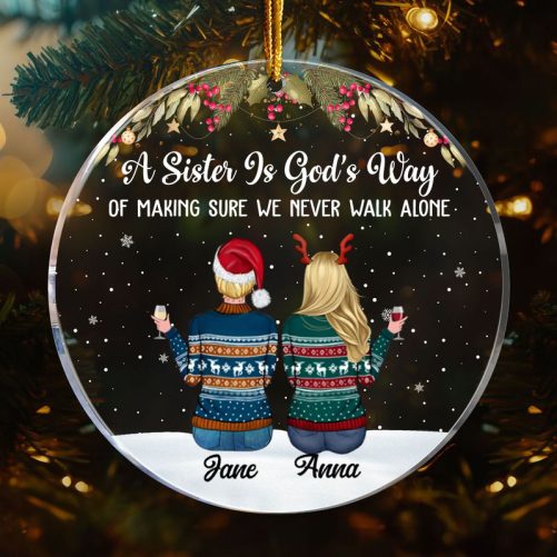 Personalized Christmas Ornament We Never Walk Alone Christmas Gift For Best Friend