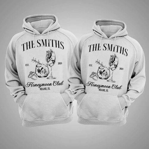 Personalized Couple Hoodie Honeymoon Club Est Gift For Couple