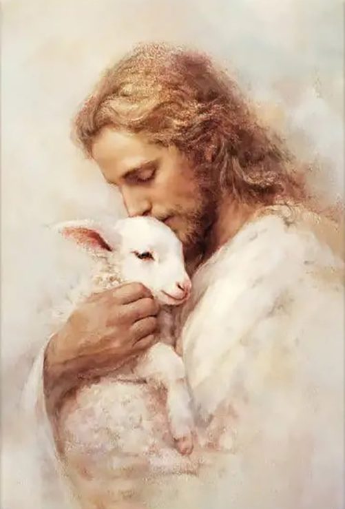 The Good Shepherd – Jesus with Lamb Wall Art Canvas copy