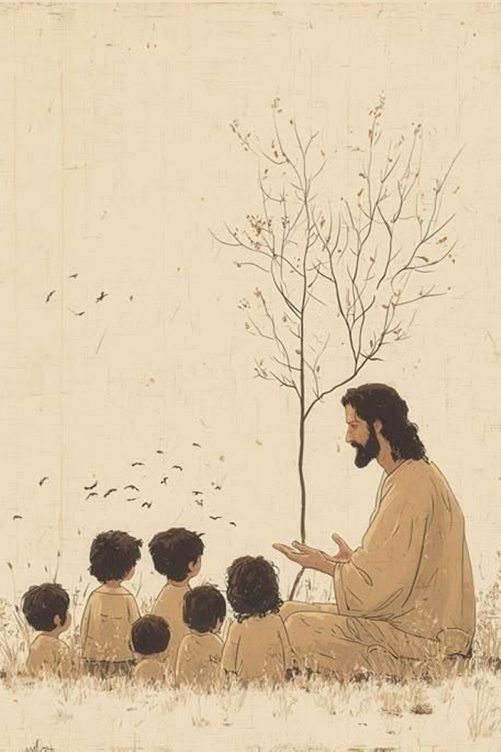 Jesus with Children Canvas