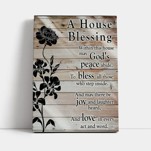 A House Blessing Canvas Wall Art Religious Housewarming Gifts For Women Pastor Minister