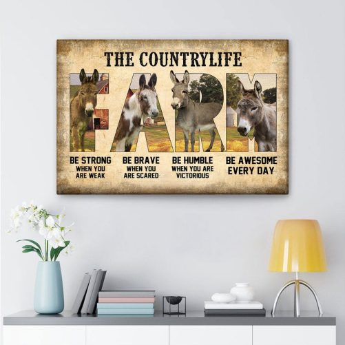 Donkey Canvas The Country Life Farm 2