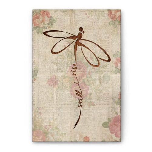 Dragonfly Poster & Canvas, Still I Rise Positive Quotes Inspirational Motivational Wall Art, Home Decor