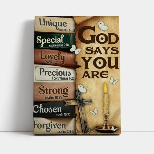 God Says You Are Canvas Wall Art Jesus Wall Art Home Decor Religious Canvas Prints