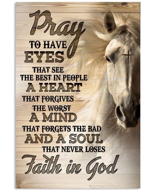 Horse Canvas Pray To Eyes Have Never Loses