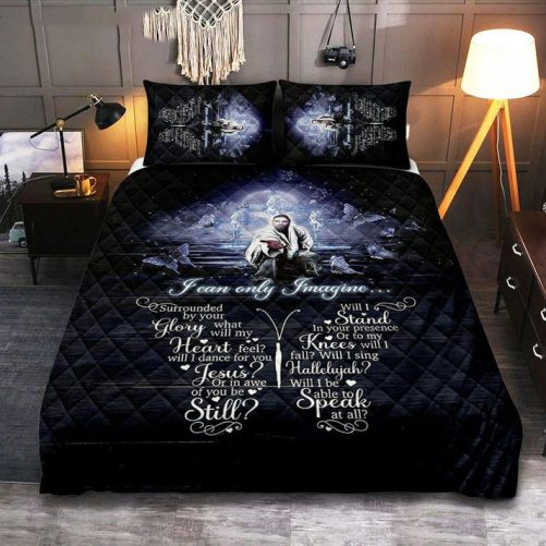 I Can Only Imagine Jesus & Butterflies Quilt Bedding Set Bedroom Jesus Quilt Bedding Set Pictures Christian Quilt Bedding Set Bedroom