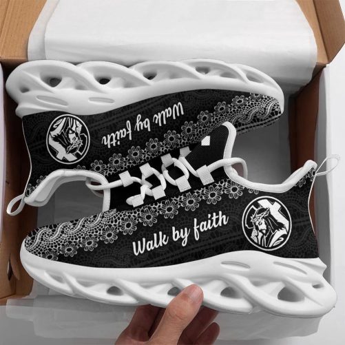 Max Soul Shoes Jesus Black Walk By Faith Christ Sneakers Max Soul Shoes Jesus Christ Shoes 1 nkwpam