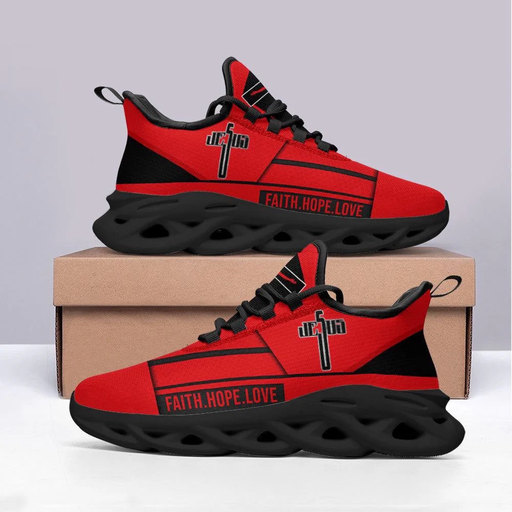 Max Soul Shoes Jesus Faith Hope Love Running Sneakers Red Max Soul Shoes Jesus Christ Shoes 3 hkugas