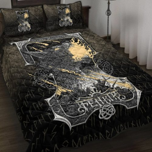 Quilt Bed Set Viking Fenrir Quilt Bed Set
