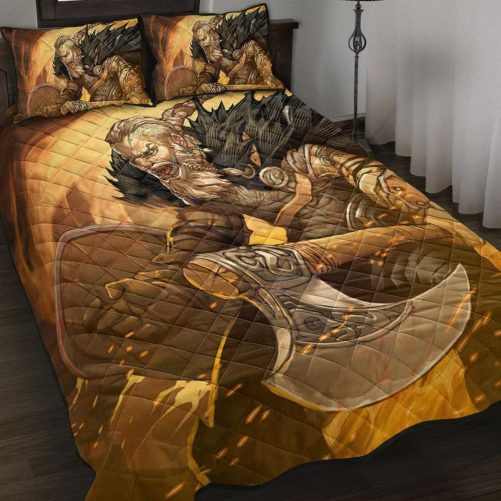 Quilt Bed Set Viking Ragnar Lothbrok Quilt Bed Set