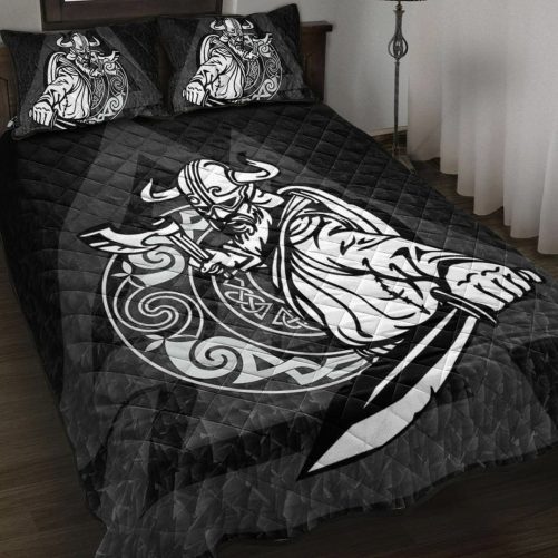 Quilt Bed Set Warriors Valknut Style Quilt Bed Set