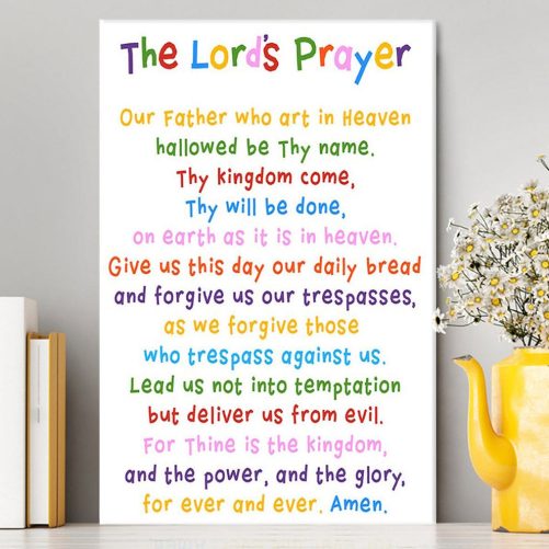 The Lords Prayer Canvas Wall Art Christian Canvas Wall Art Decor