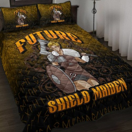 Viking Quilt Bed Set Viking Future Shield Maiden Quilt Bed Set RLT12