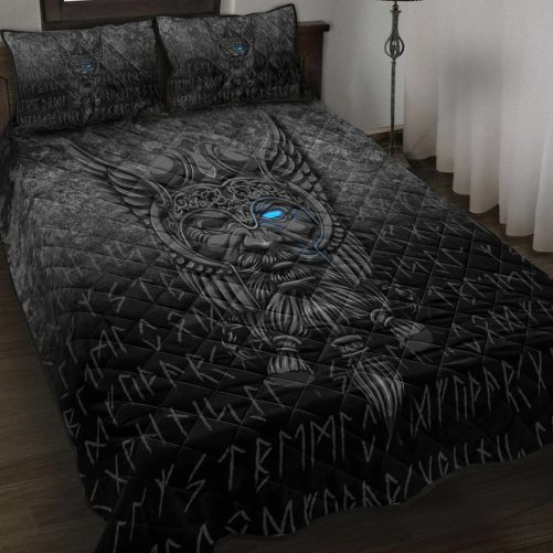 Viking Quilt Bed Set Viking Odin Allfather In Asgard Special Version Quilt Bed Set RLT12