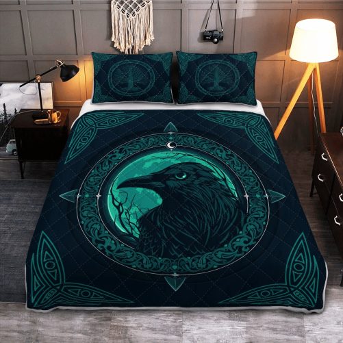 Viking Quilt Bed Set Viking Raven Tree Of Life RLT12