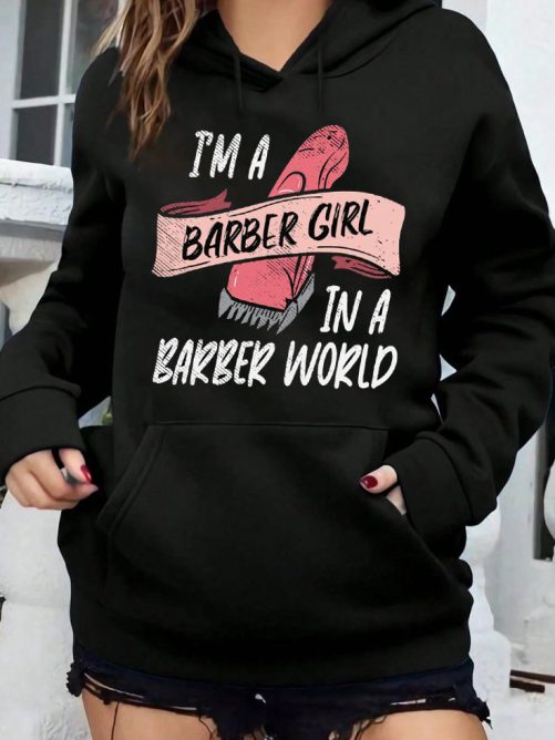 barber girl hoodie barber world