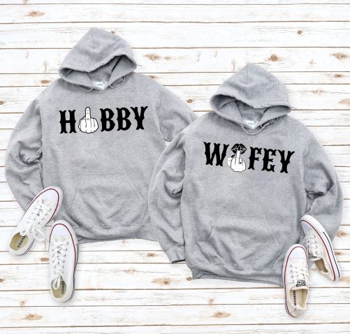 Couple Hoodie Hubby And Wifey Middle Finger Gift For Couple 1
