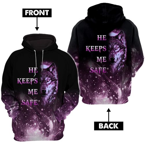 Personalized Wolf Queen And King Couple Matching Hoodie pink