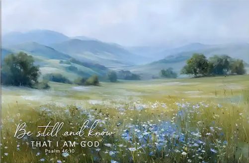 Be Still And Know That I Am God Psalm 46 10 Wall Art Canvas Print