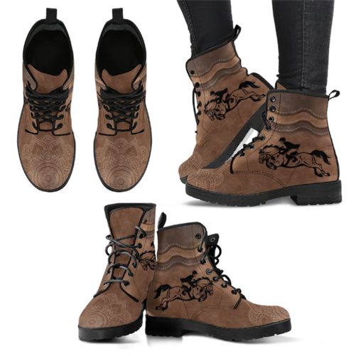 Horse Mandala Laether Boots