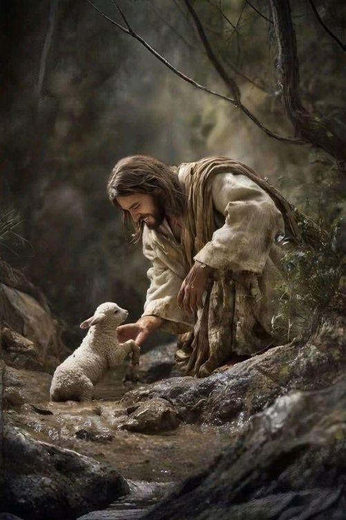 jesus save lamb from the stream