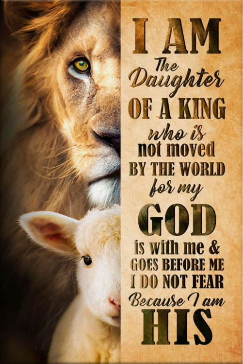 Christian Canvas I Am The Daughter Of A King Canvas Wall Art