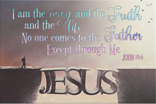 Christian Canvas I Am The Way And The Truth And The Life John 146 Bible Verse Wall Art Canvas