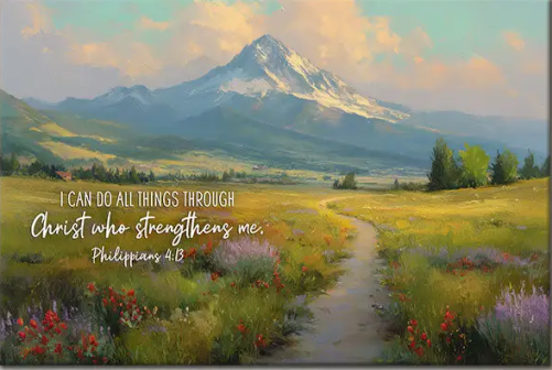 Christian Canvas I Can Do All Things Through Christ Philippians 413 Wall Art Canvas