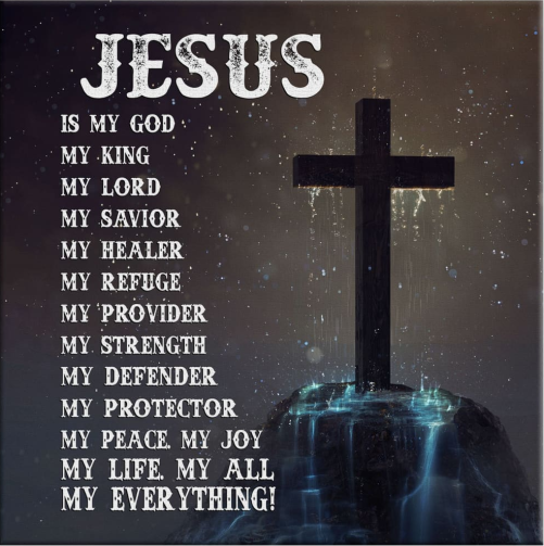 Christian Canvas Jesus Is My God My King My Everything – Christian Wall Art Canvas