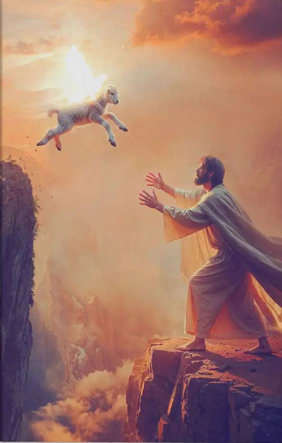 Christian Canvas Lamb Jumps To Jesus Christian Wall Art