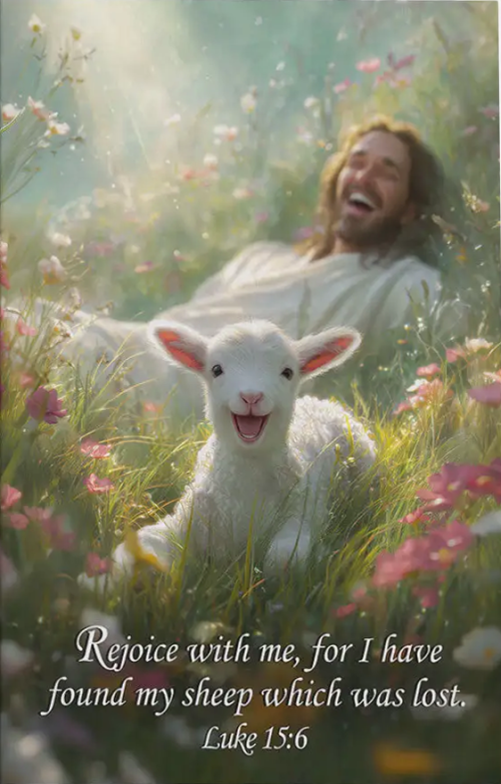 Christian Canvas Rejoice with Me, for I Have Found My Sheep Which Was Lost L