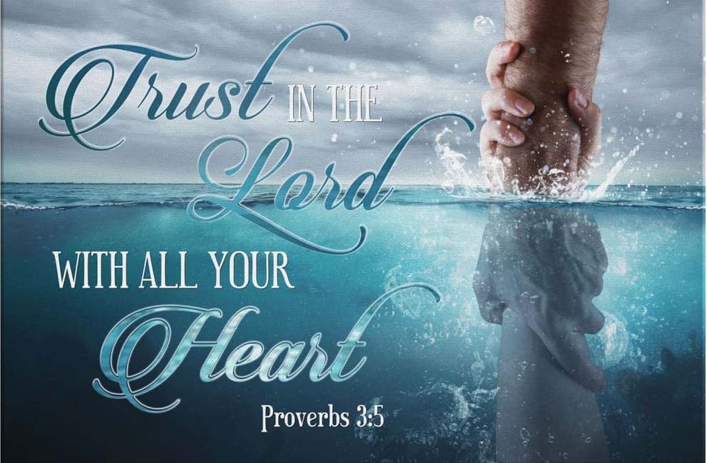 Christian Canvas Trust In The Lord With All Your Heart Proverbs 35
