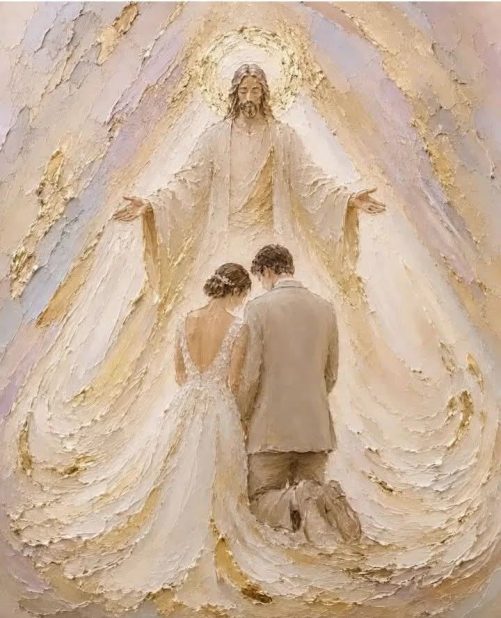 Jesus Canvas God Bless The Newly Married Couple Wall Art Canvas