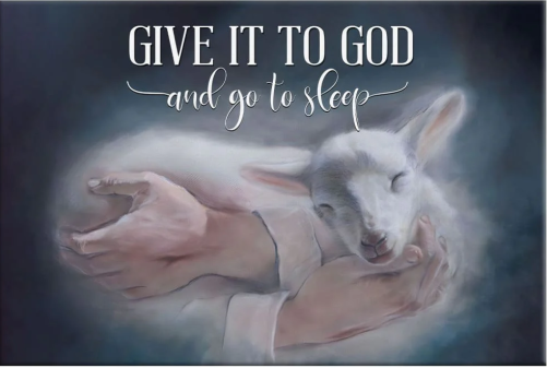 Jesus Holding A Lamb, Give It To God And Go To SleepEmbrace Divine Comfort with Jesus Holding A LambDiscover profound peace