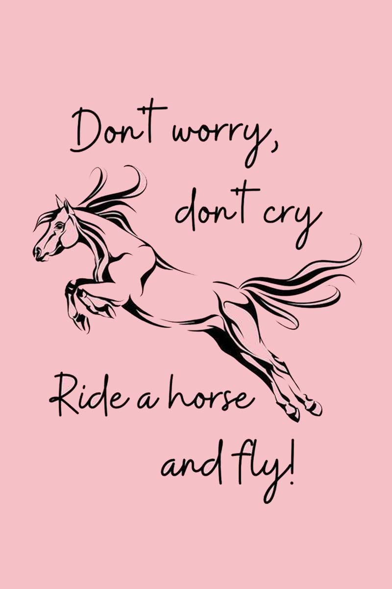 Horse Canvas Don't Worry Don't Cry Ride A Horse And Fly