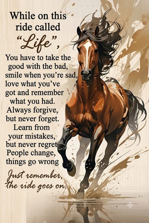 horse canvas while on this ride called life the ride goes on 1789393777136.jpg